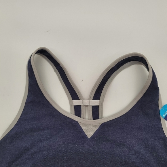 NWT Champion Sport Bra Women Size S RacerBack Gray Red Navy Blue Logo - Picture 2 of 9